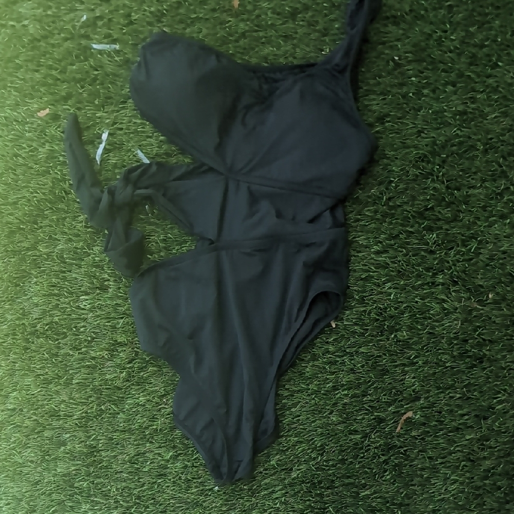 Black Swimwear with Side Tie